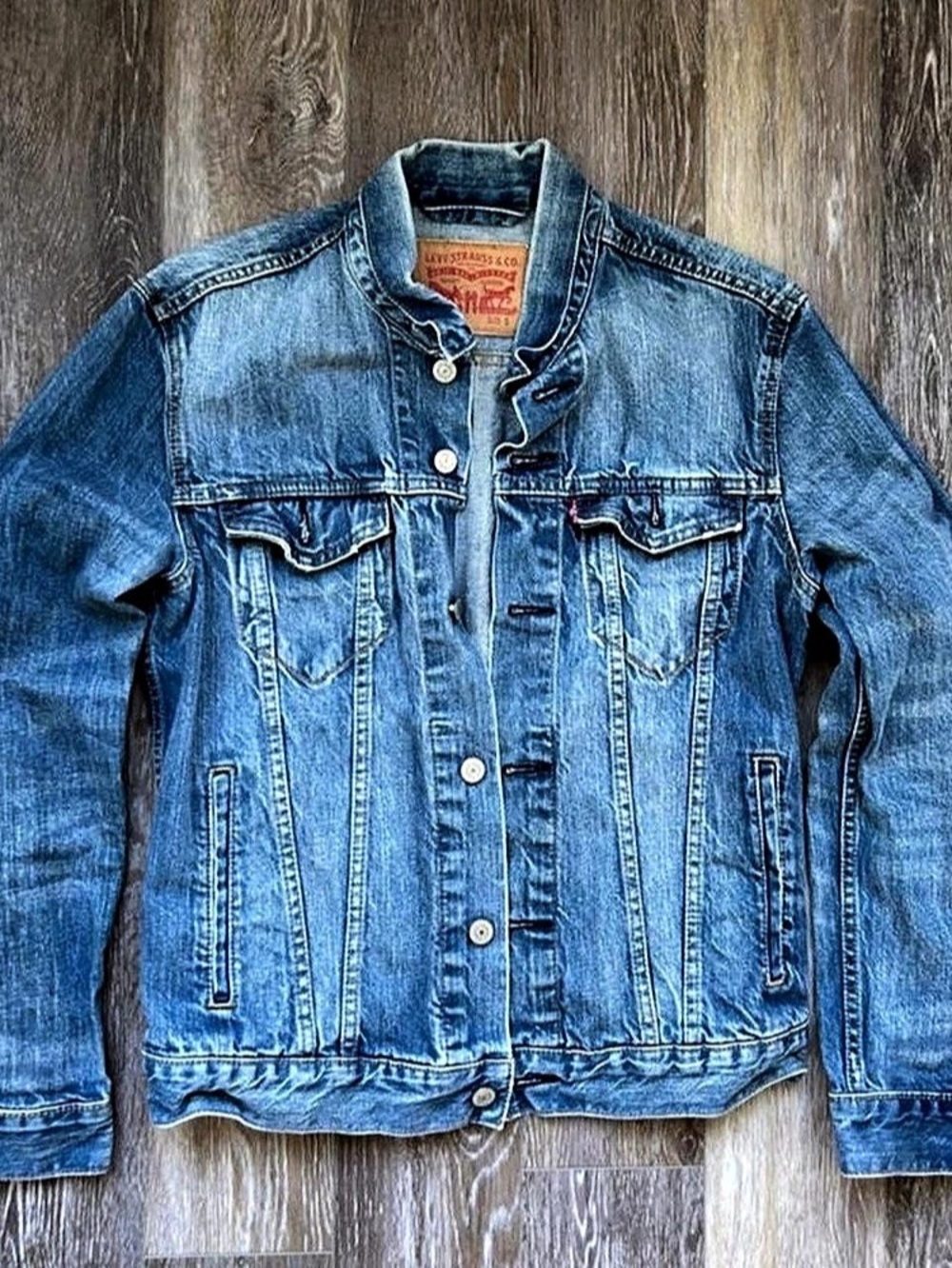 Levi's Ex-Boyfriend Trucker Jacket Size Small Blue